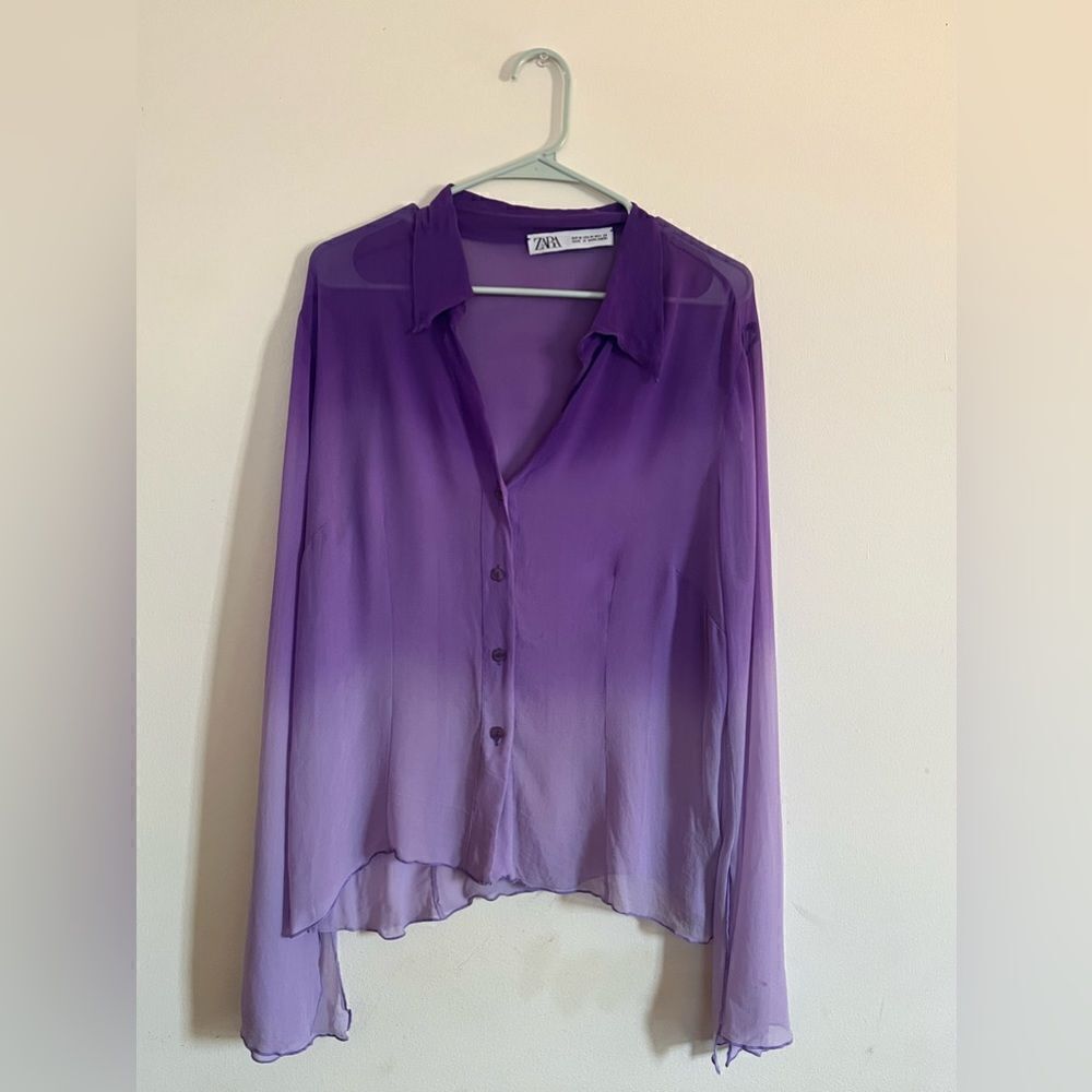 Zara button down top
